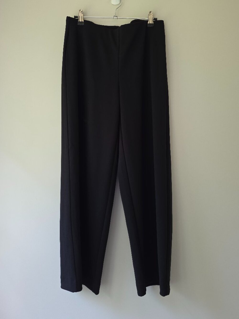 LOFT Black Knit Wide Leg Pull On Pants Women's Size Small